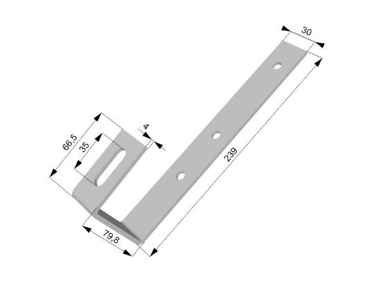 Obrázek Střešní hák Solar BASIC pro šikmé střechy - šindele, břidlice, lepenka