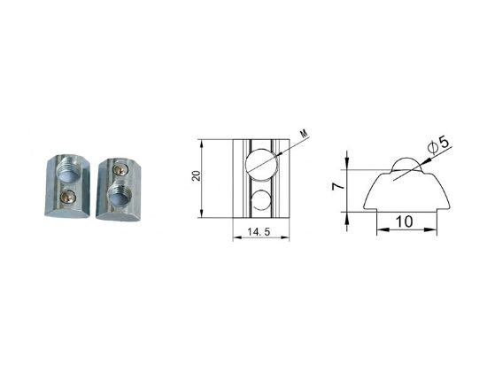 Obrázek Kámen zasouvací s kuličkou M4 K45