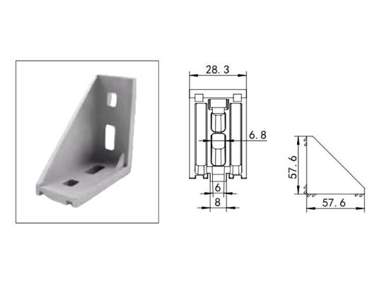 Obrázek Rohovník 30x60mm K30 průměr 6mm