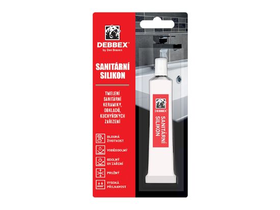 Obrázek DEBBEX Sanitární silikon 23ml bílý